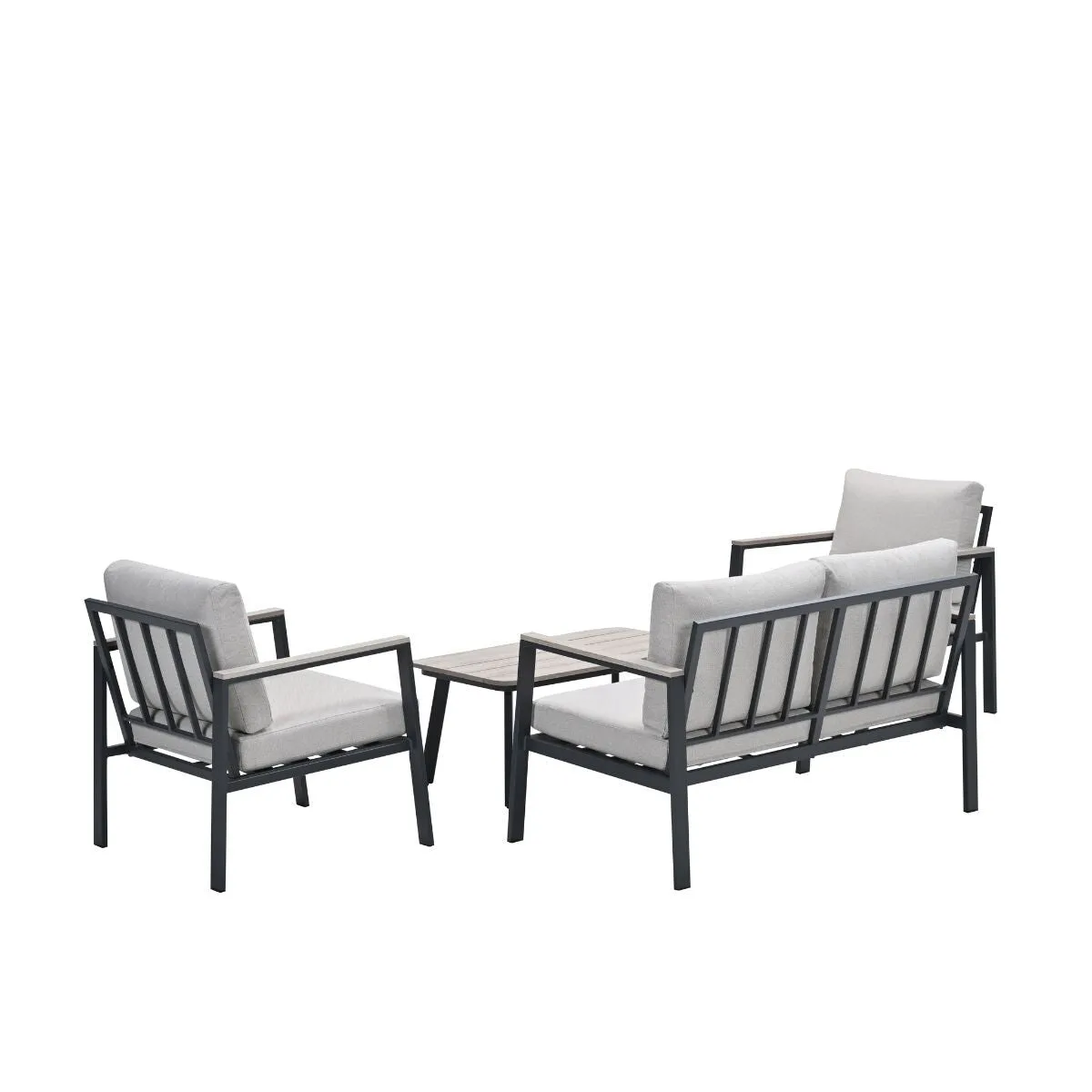 Garden Impressions Ricca salon de jardin aluminium - carbon black - desert sand