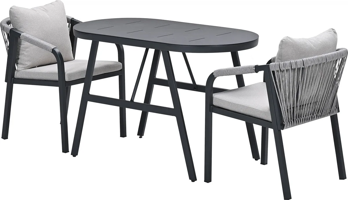 Garden Impressions Terni aluminium balkon set - carbon black - sand
