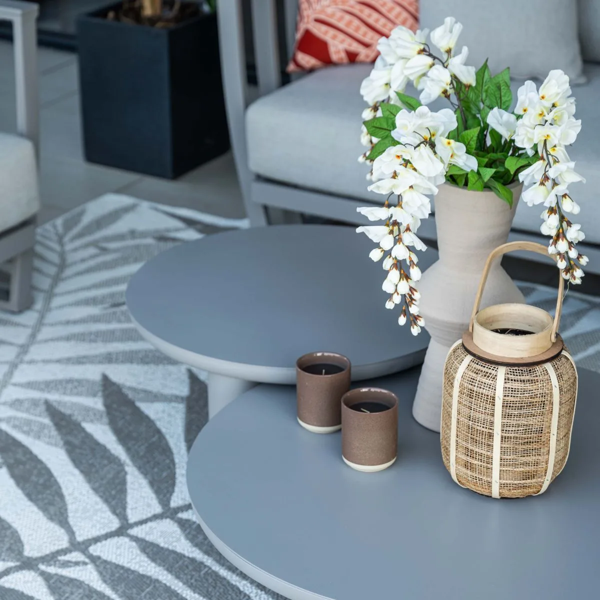 Garden Impressions Elefanti table basse de jardin en aluminium - Ø60xH38 cm - taupe