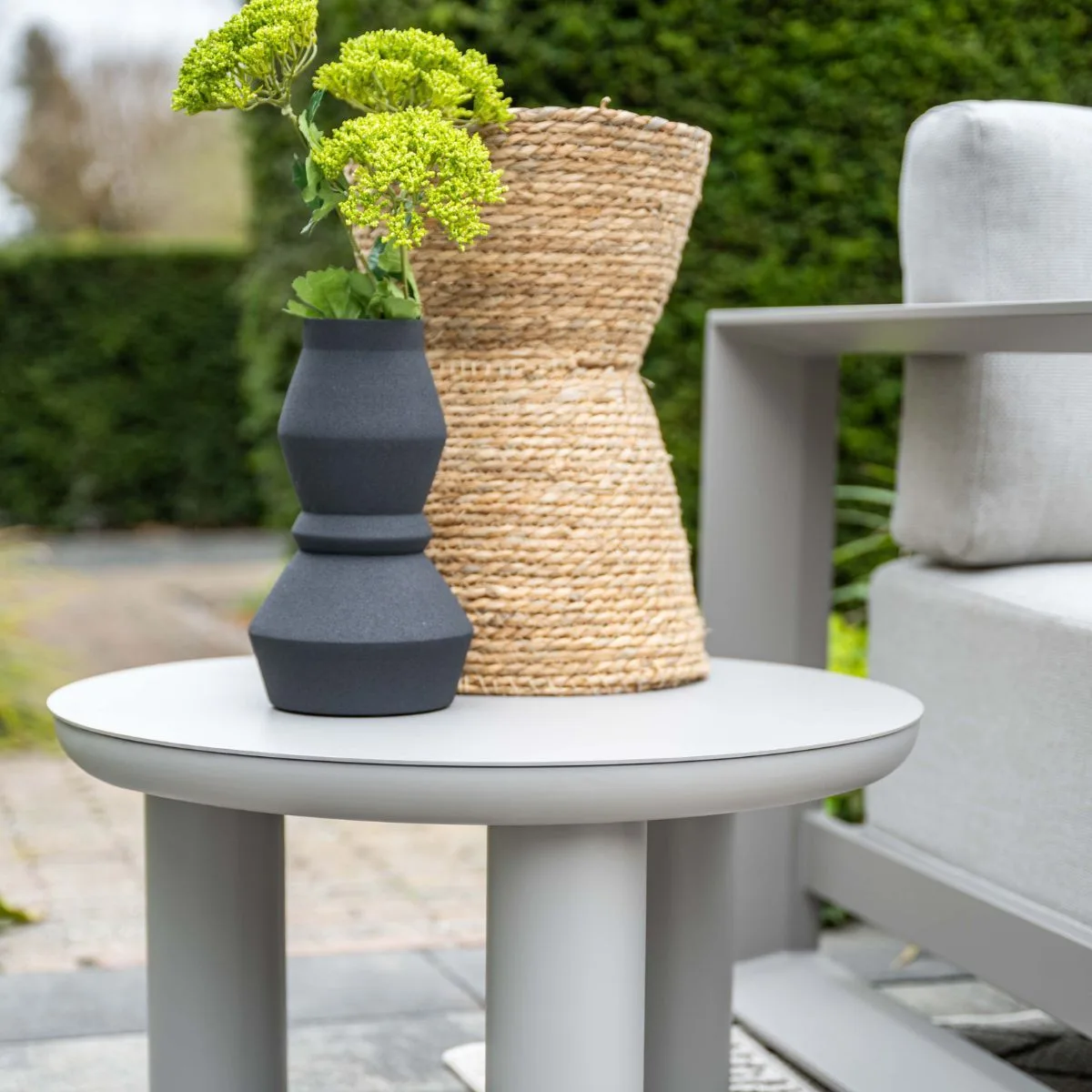 Garden Impressions Elefanti table basse de jardin en aluminium - Ø60xH38 cm - taupe