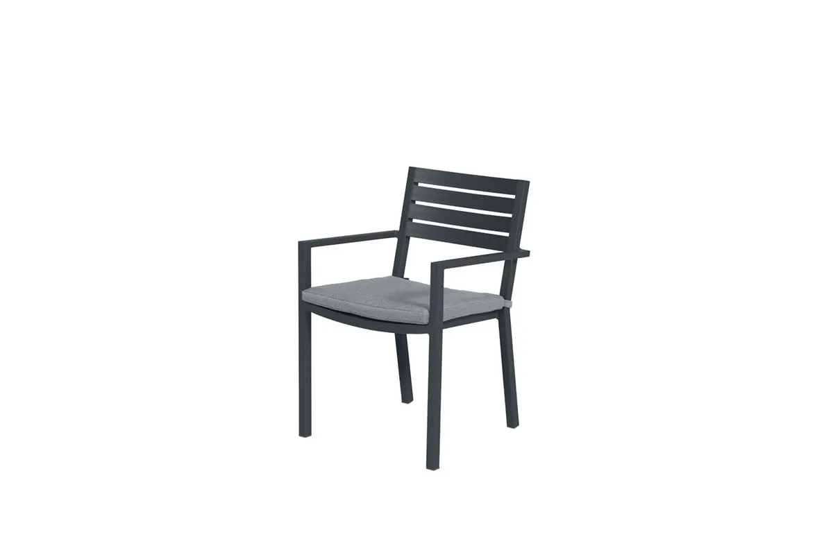 Oklahoma dining fauteuil - carbon black - mid grey