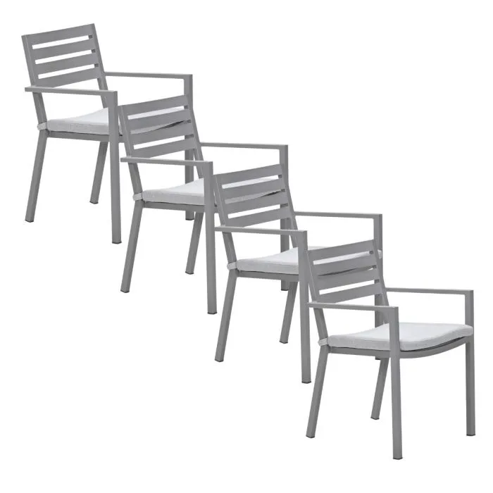 Garden Impressions Oklahoma dining stoel taupe valley sand — set van 4