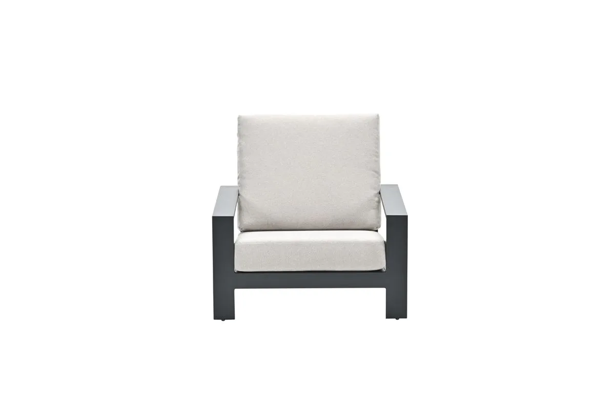 Lincoln lounge fauteuil - carbon black - desert sand