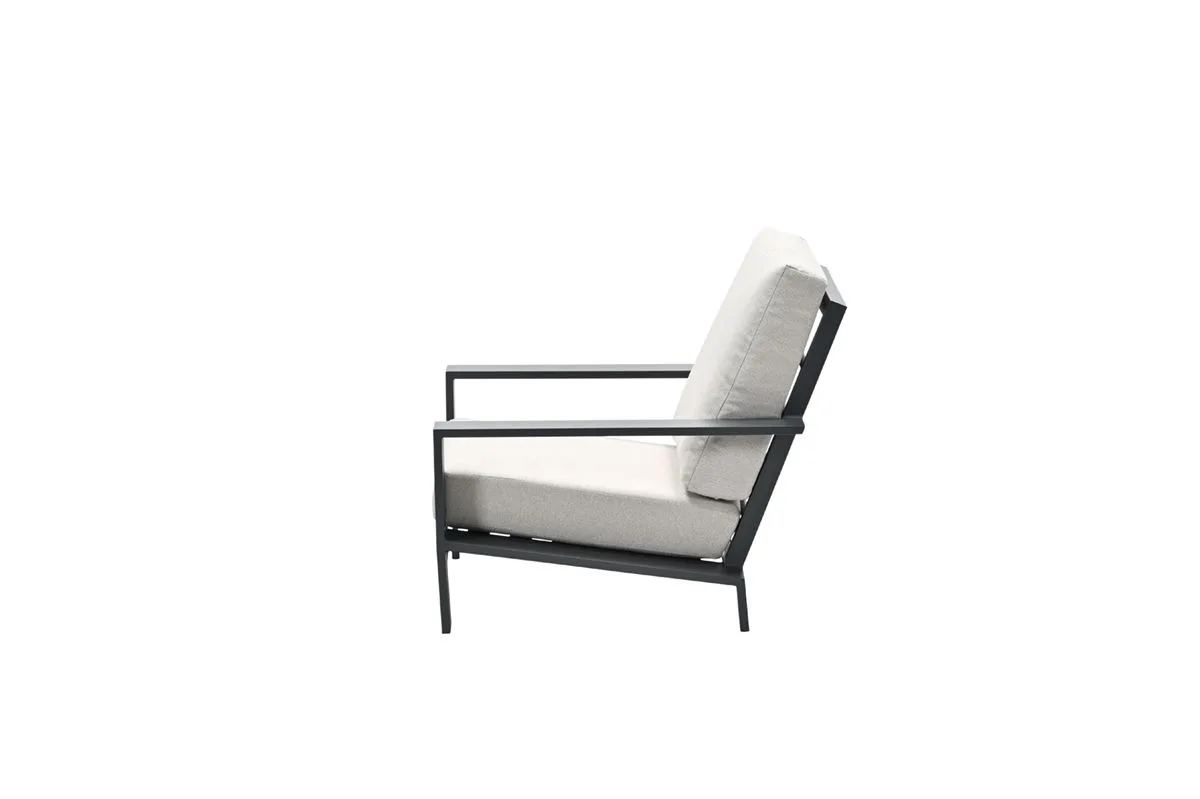 Lincoln lounge fauteuil - carbon black - desert sand
