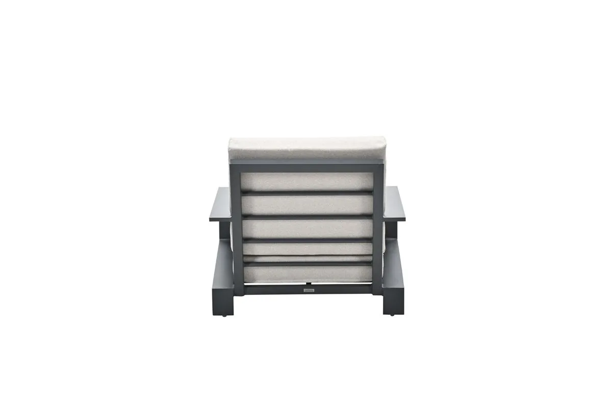 Lincoln lounge fauteuil - carbon black - desert sand