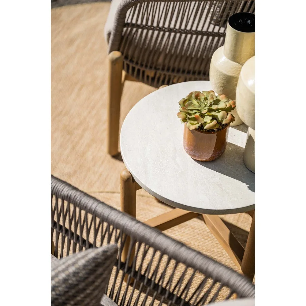 Garden Impressions Talara loungeset 3-delig acacia white wash taupe - afbeelding 8