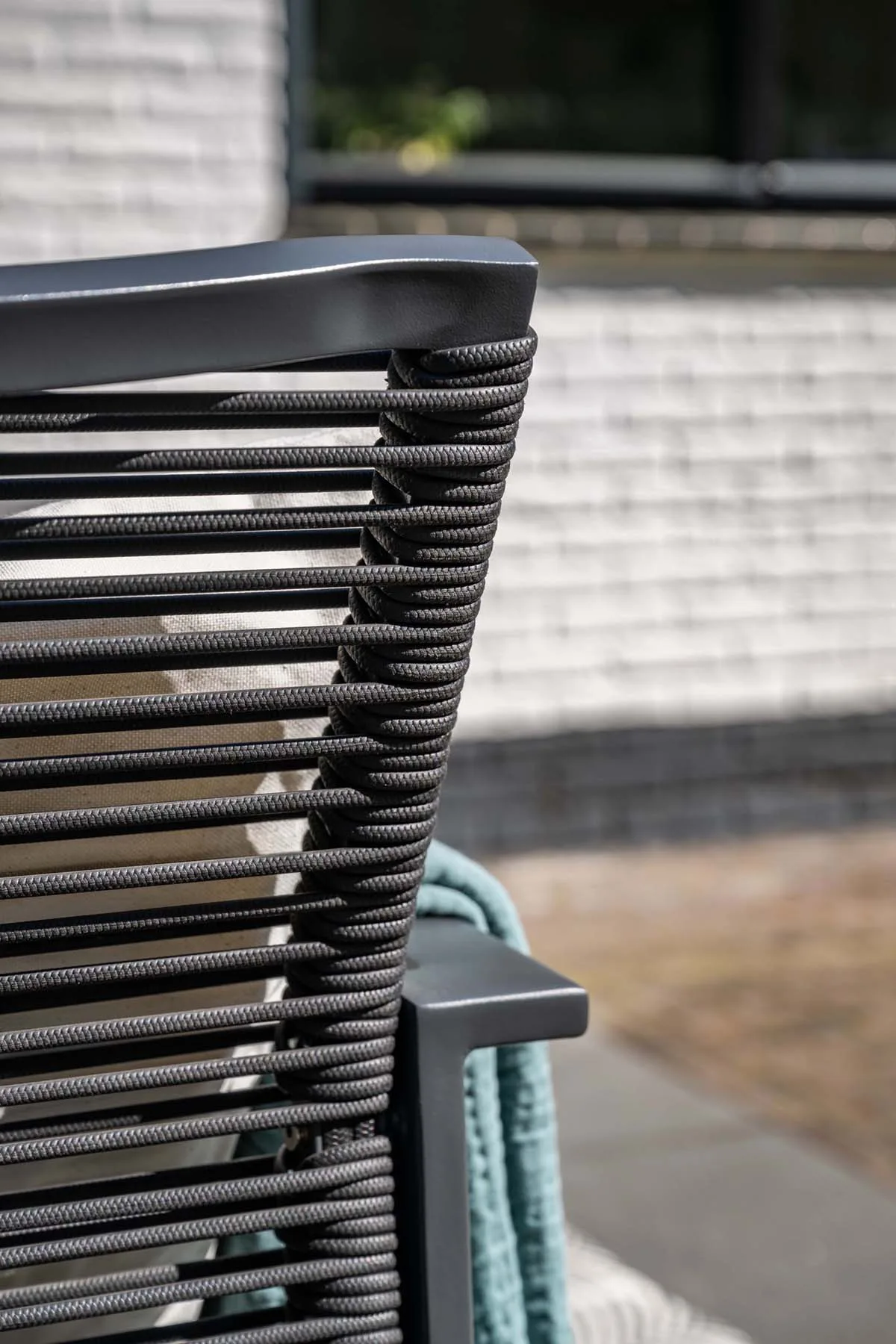 Garden Impressions Cosmo chaises de jardin lot de 4 – carbon black / rope dark grey