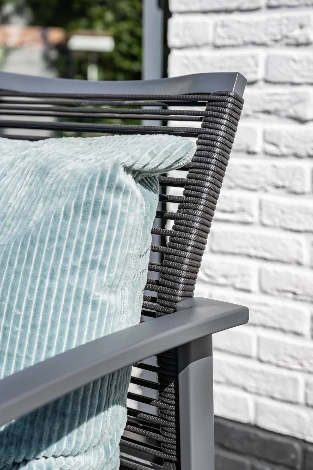 Garden Impressions Cosmo chaises de jardin lot de 4 – carbon black / rope dark grey