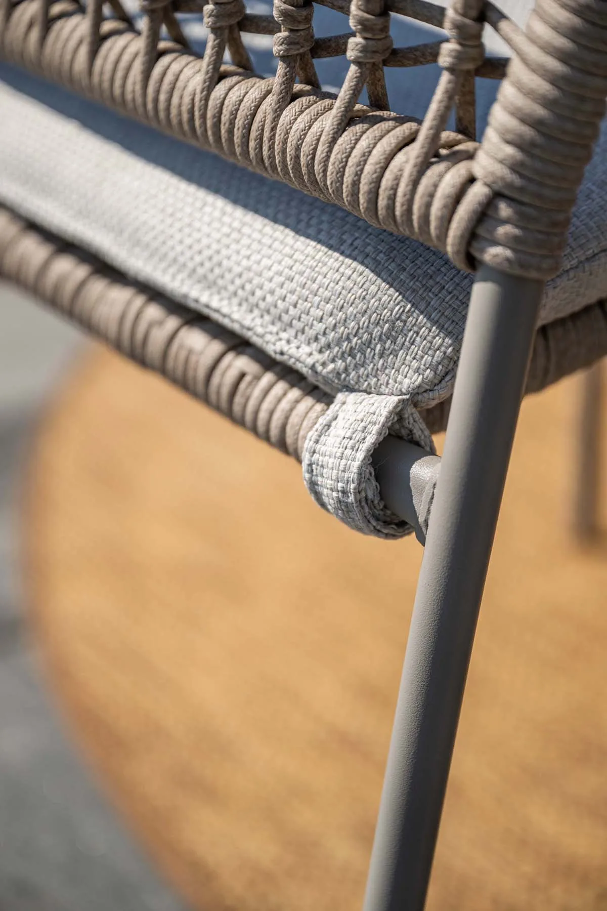 Garden Impressions Swifty chaises de jardin lot de 4 – taupe / corde natural sand