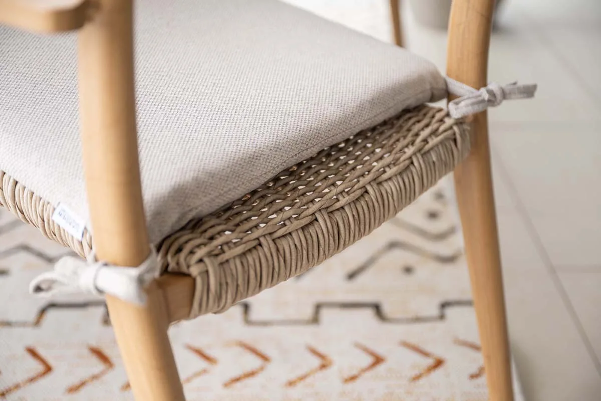 Garden Impressions Paris, lot de 4 fauteuils de jardin – aspect teck clair / sable du désert