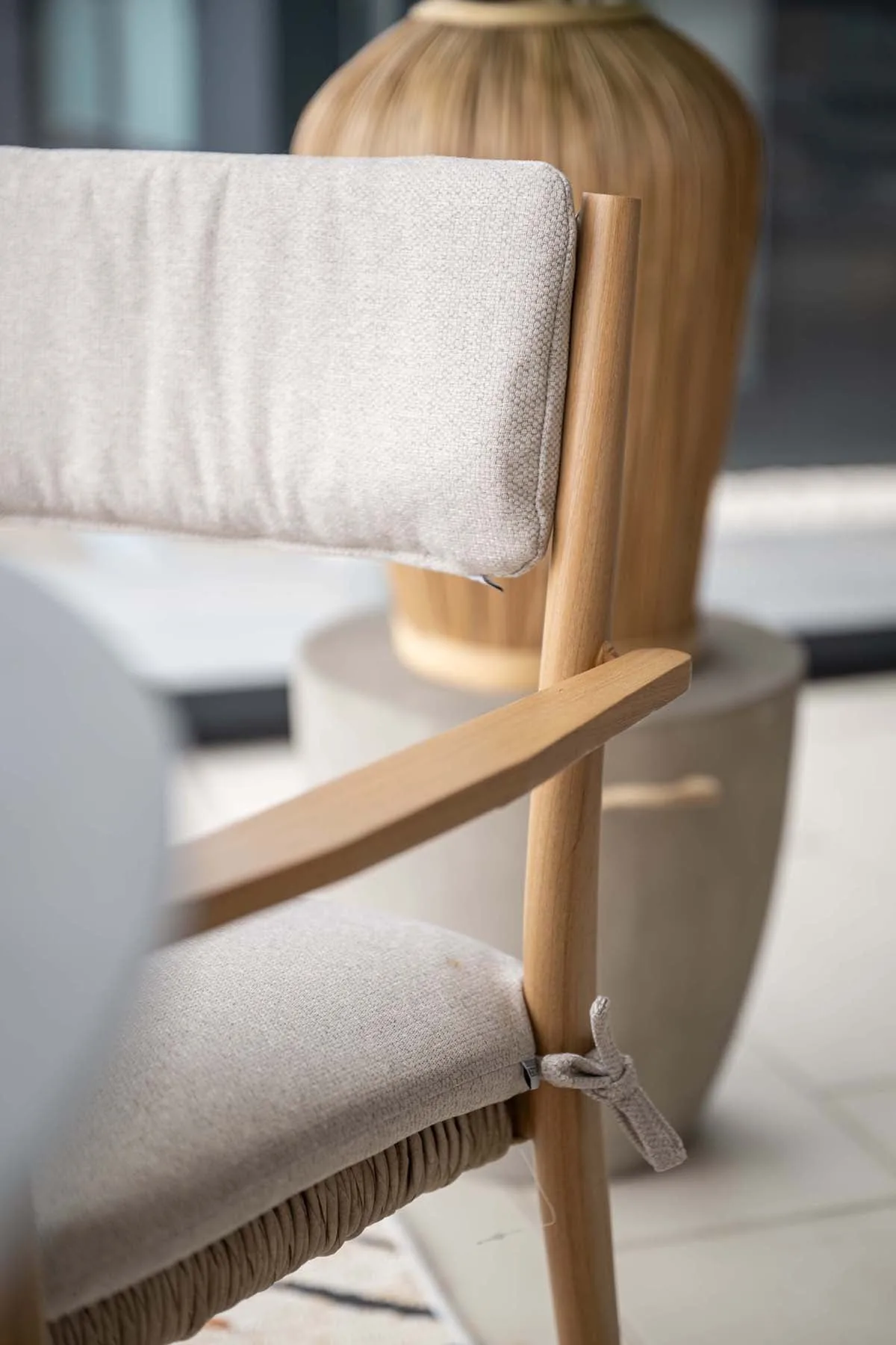 Garden Impressions Paris, lot de 4 fauteuils de jardin – aspect teck clair / sable du désert