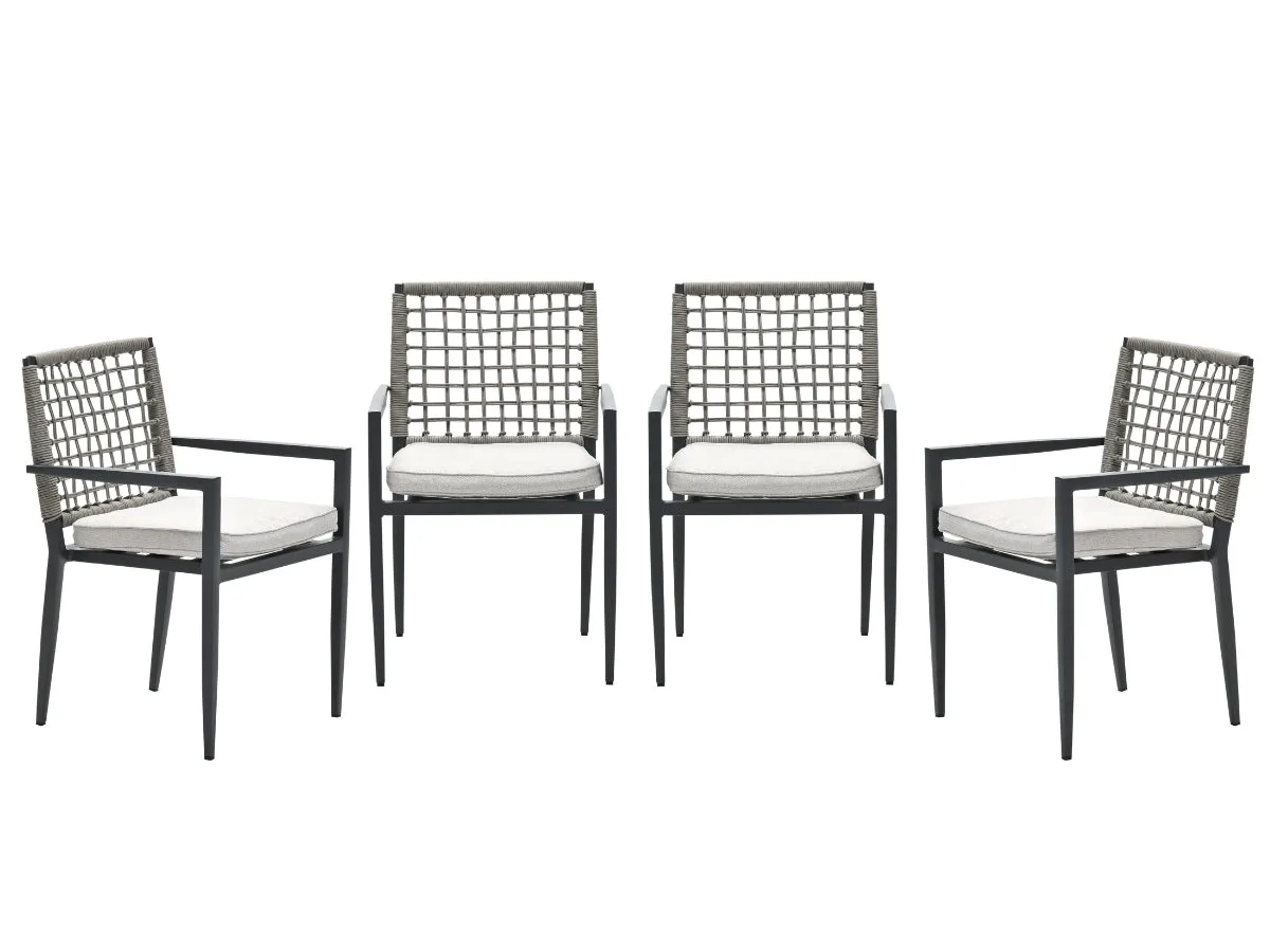 Garden Impressions Florance tuinstoelen set van 4 stapelbaar