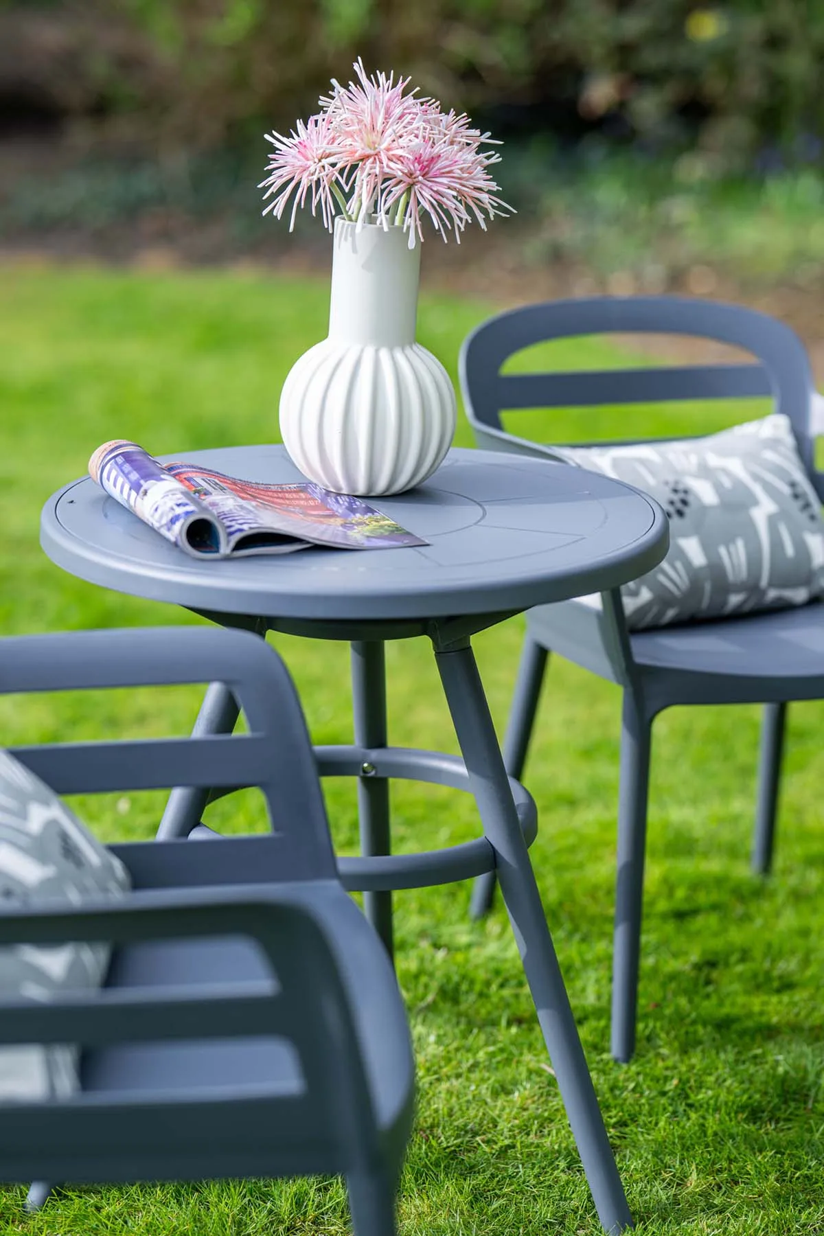 Garden Impressions Formello - Lot de 4 chaises de jardin anthracite