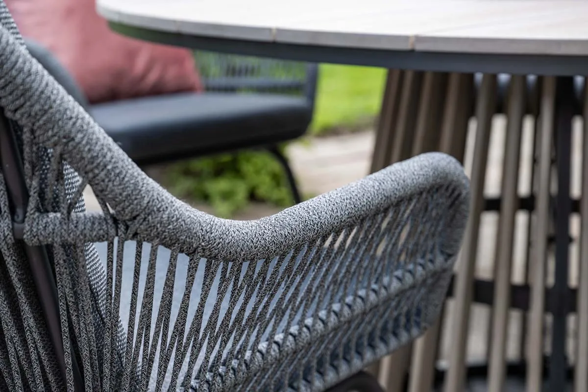 Garden Impressions Triton chaises de jardin lot de 4 cordage gris