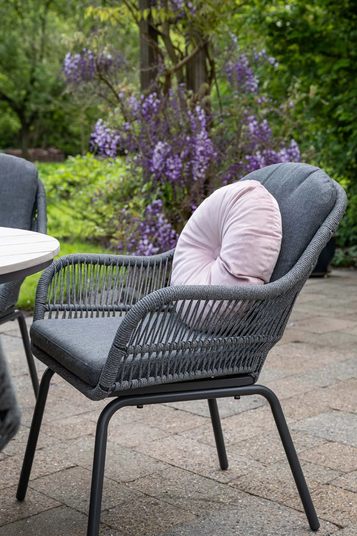 Garden Impressions Triton chaises de jardin lot de 4 cordage gris