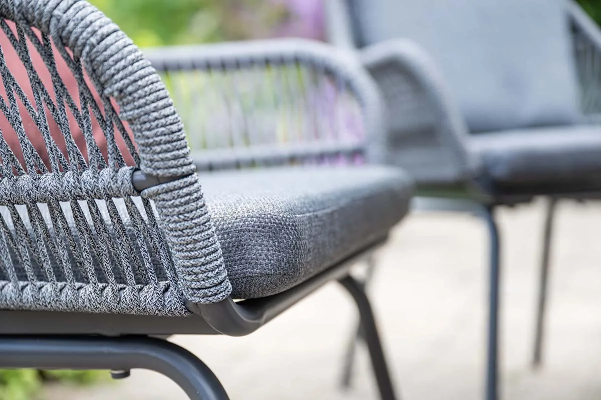 Garden Impressions Triton chaises de jardin lot de 4 cordage gris