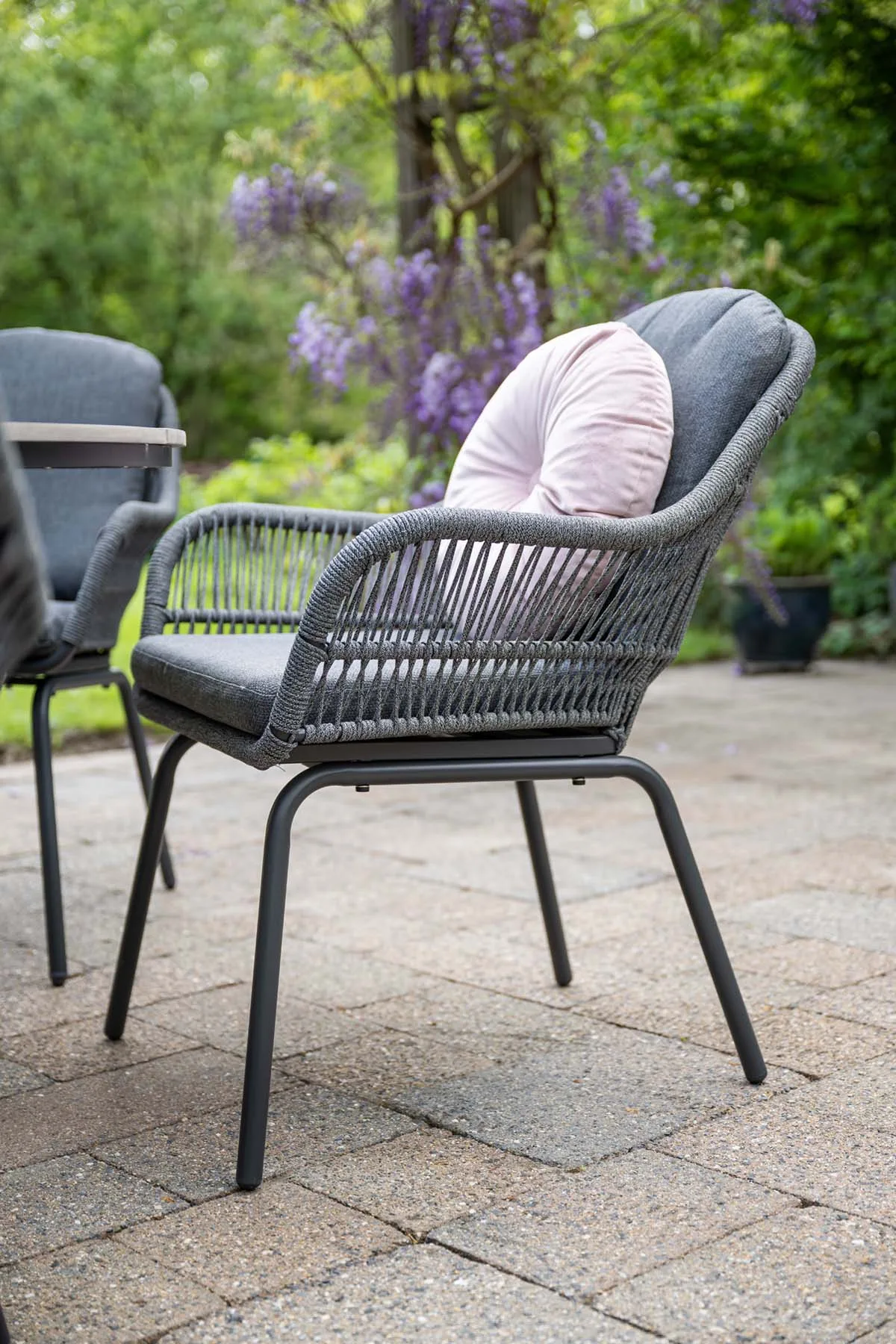 Garden Impressions Triton chaises de jardin lot de 4 cordage gris