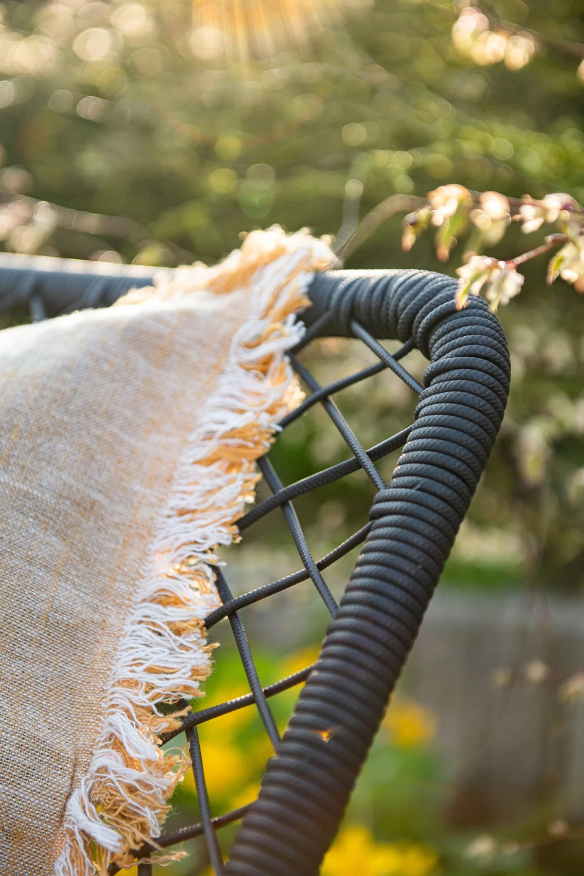 Garden Impressions Dido chaises de jardin, set de 4, corde noire