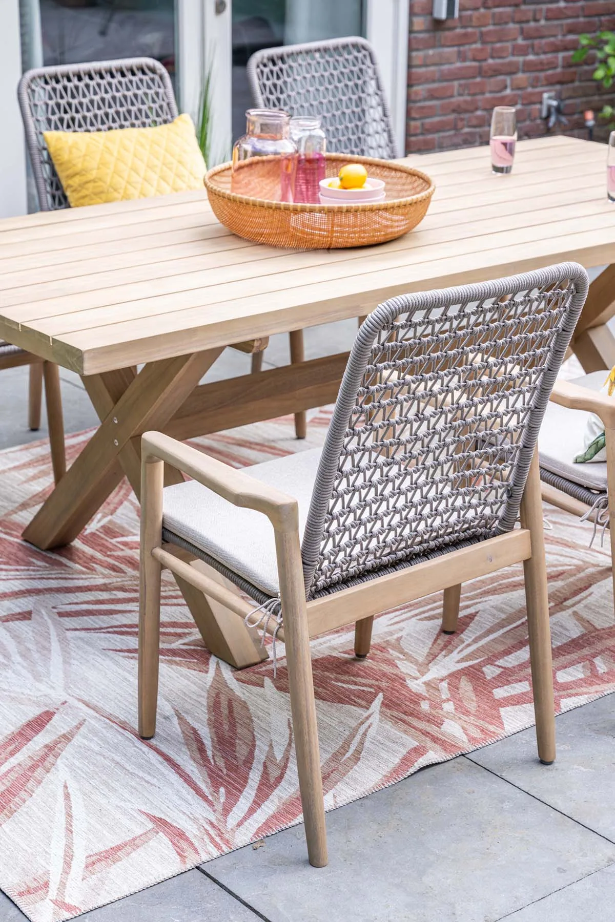 Garden Impressions Skala chaises de jardin set de 4 acacia / corde