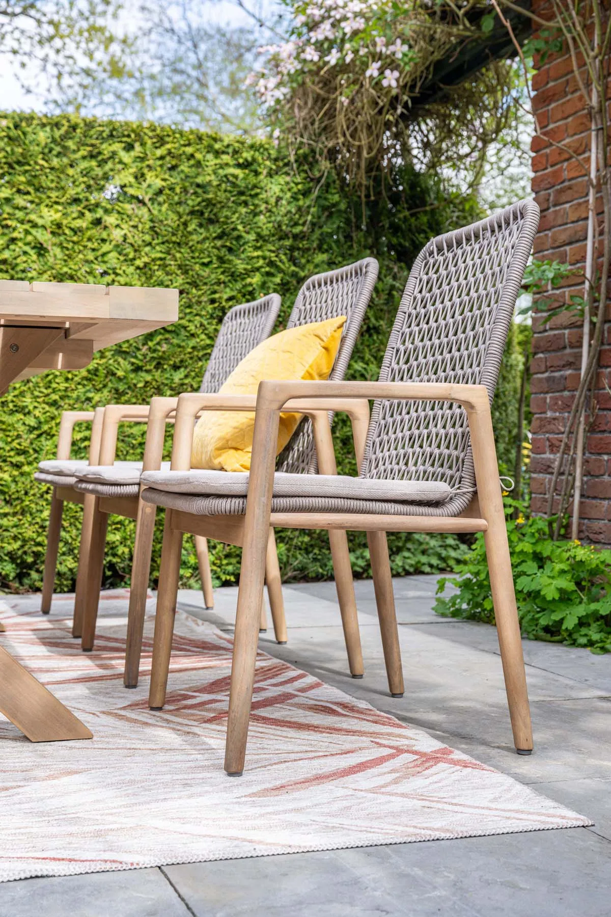 Garden Impressions Skala chaises de jardin set de 4 acacia / corde