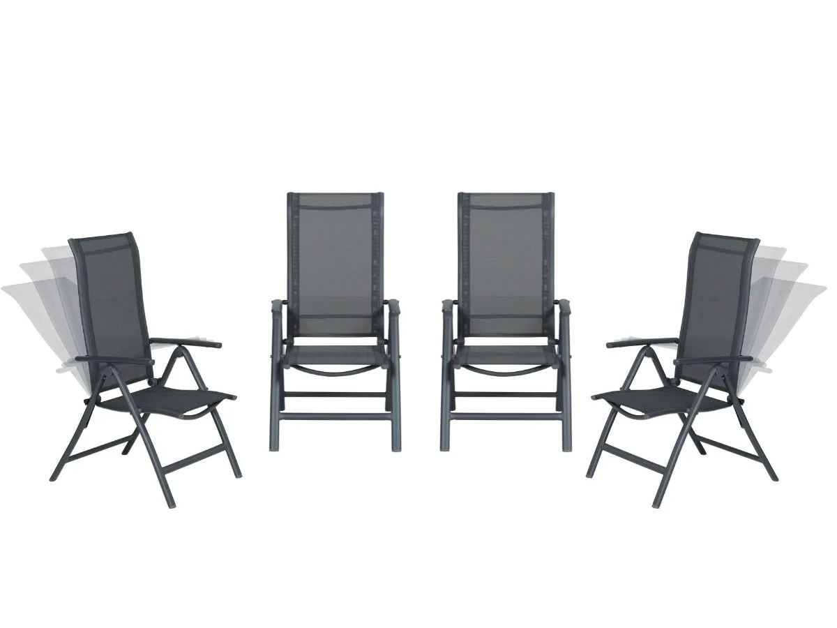 Garden Impressions Limone tuinstoelen set van 4 verstelbaar