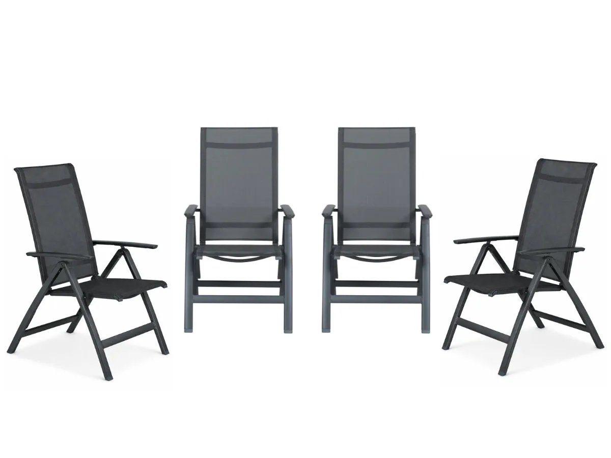 Garden Impressions Gala tuinstoelen set van 4 verstelbaar