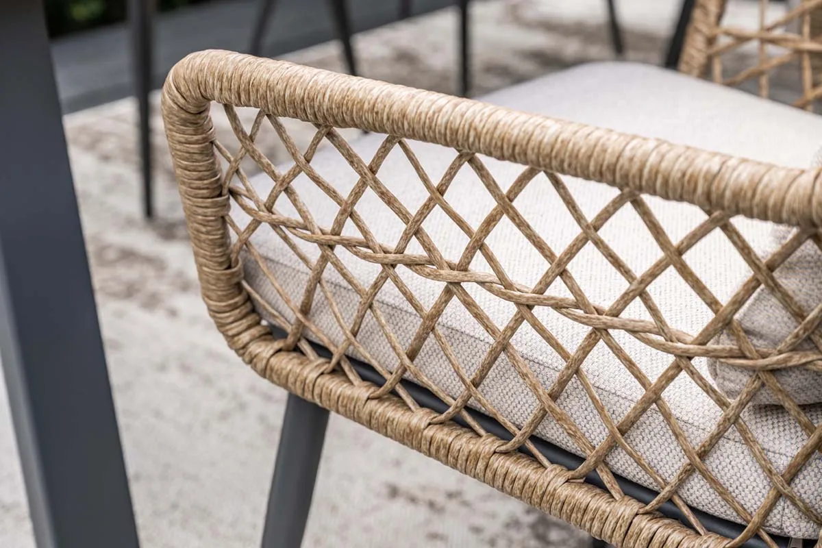 Garden Impressions Allasio chaises de jardin set de 4 corde naturelle
