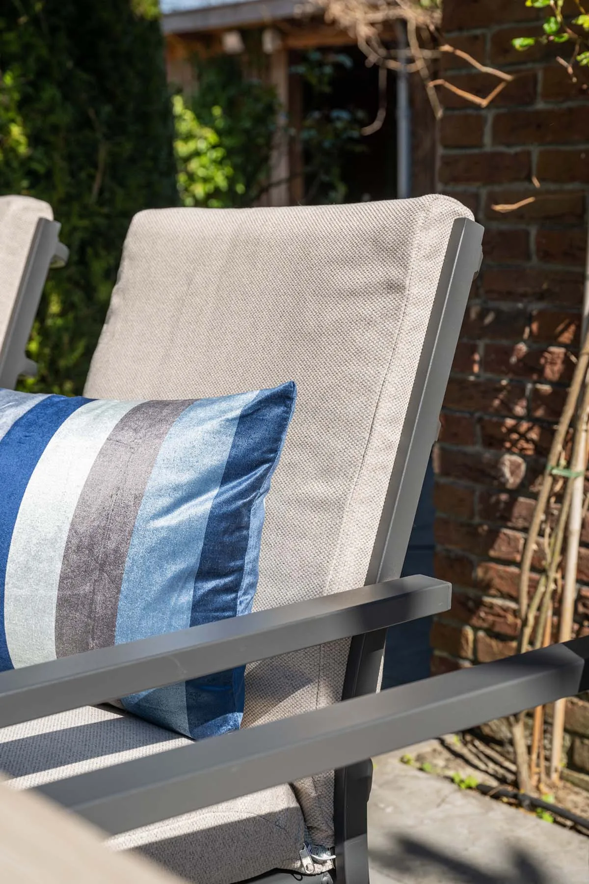 Garden Impressions Sergio chaises de jardin lot de 4 noir carbone
