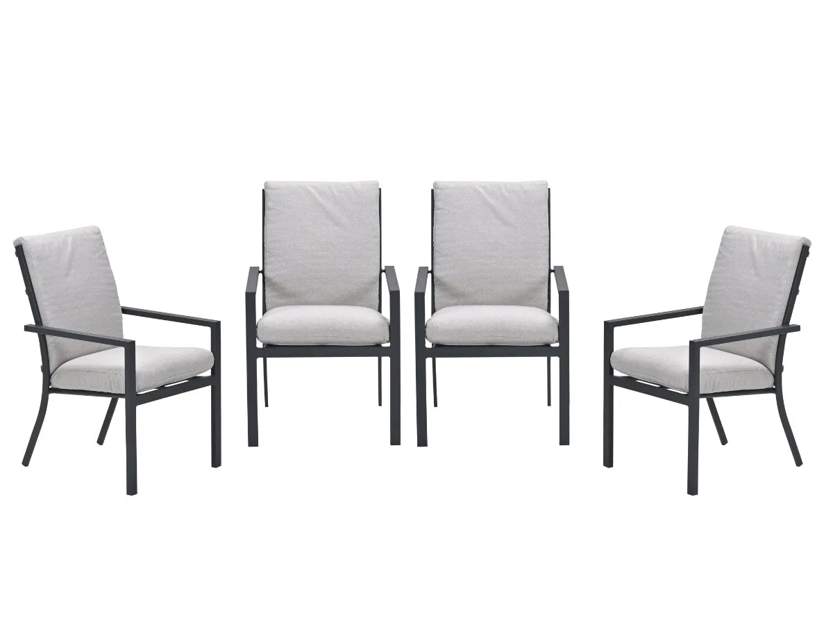Garden Impressions Sergio tuinstoelen set van 4 carbon black