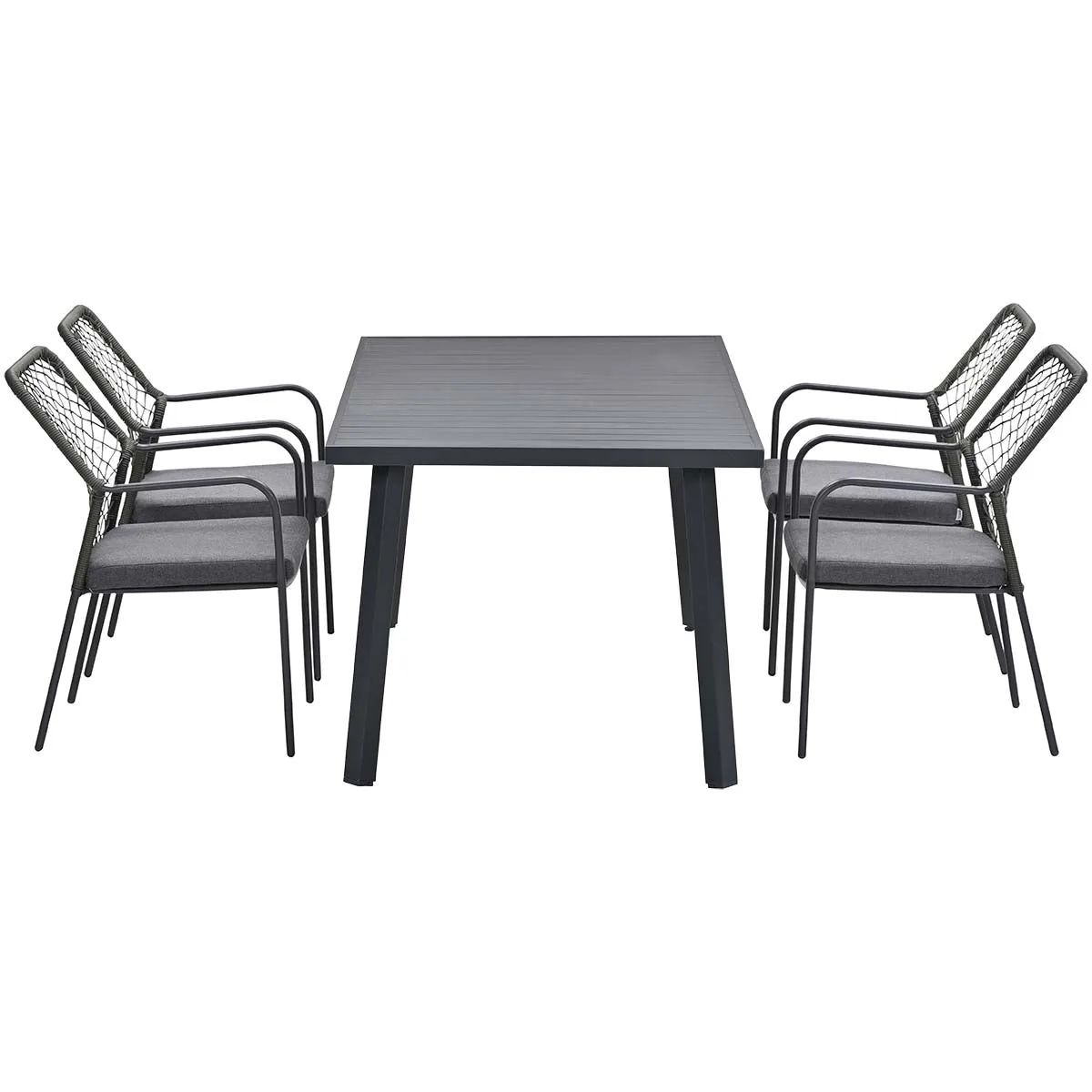 Garden Impressions Dido stoelen mosgroen 4 stuks + Terni tafel 160 cm