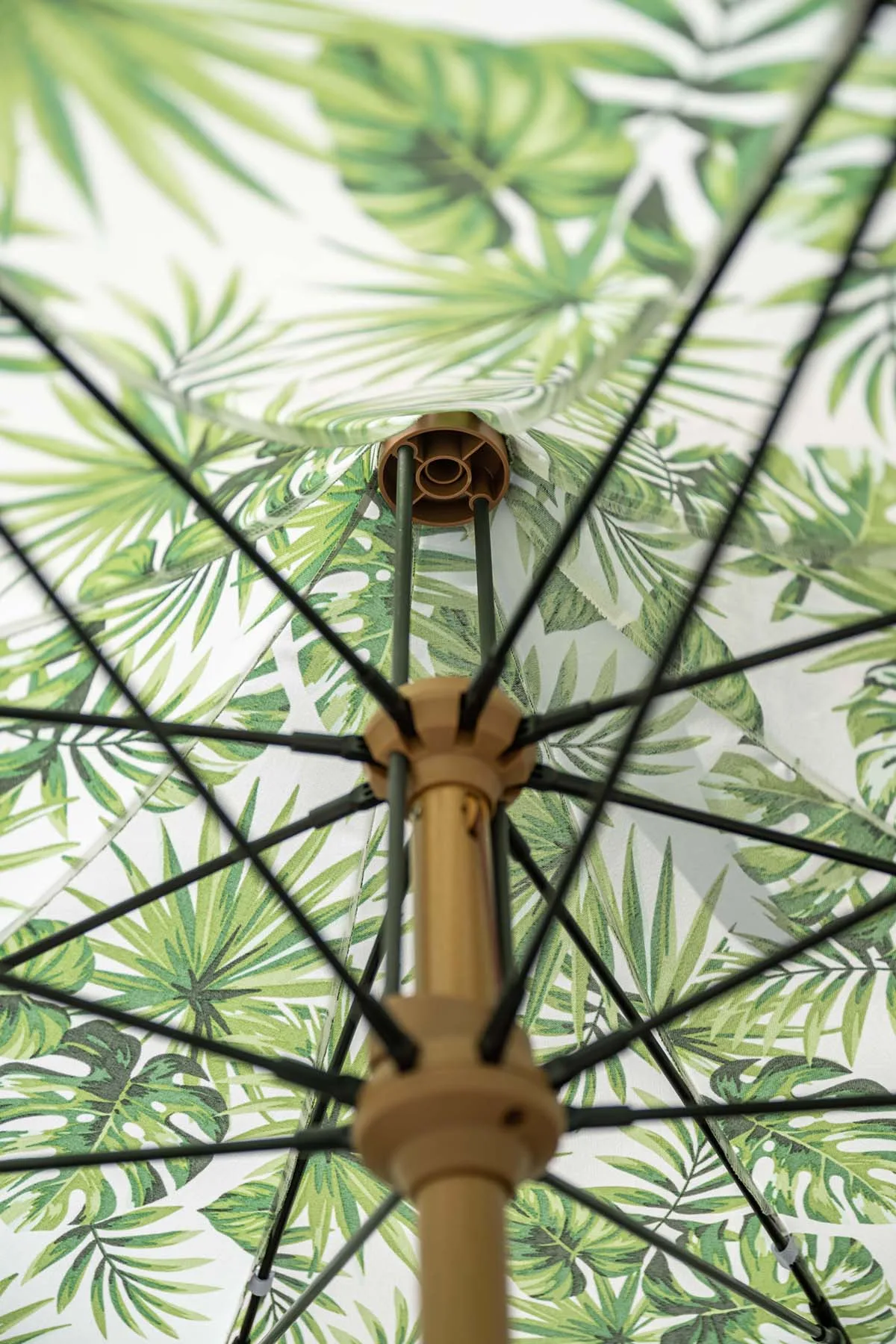 Garden Impressions Aloha parasol set Ø200 cm vert palmier avec pied
