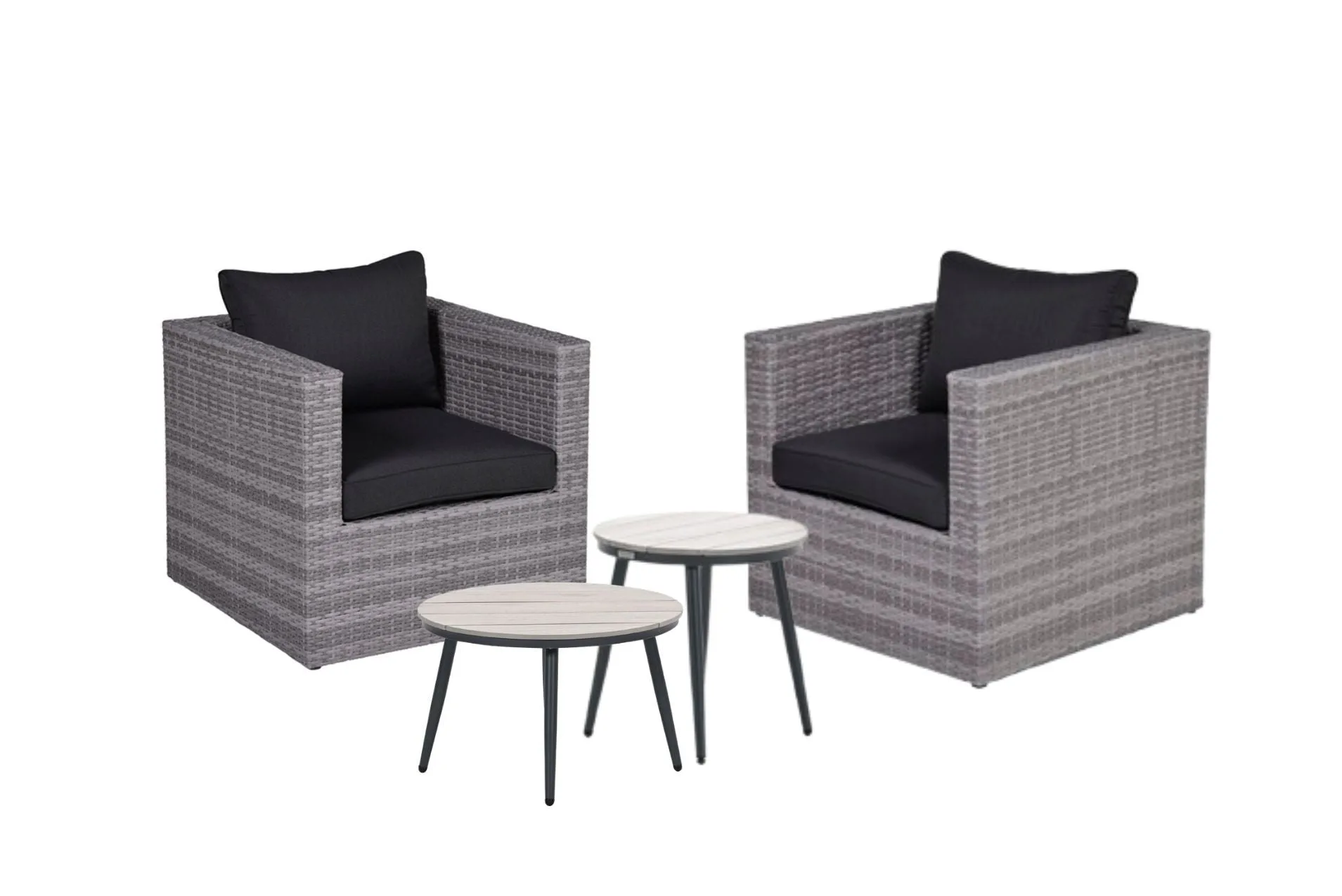 Garden Impressions Missoula balkonset – 4-delige wicker loungeset