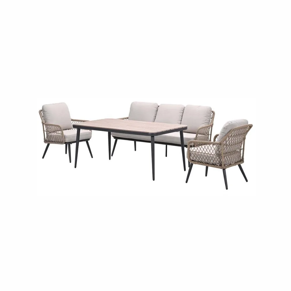 Garden Impressions Allasio Sofa Loungeset 4-delig – rope - Dessert Sand