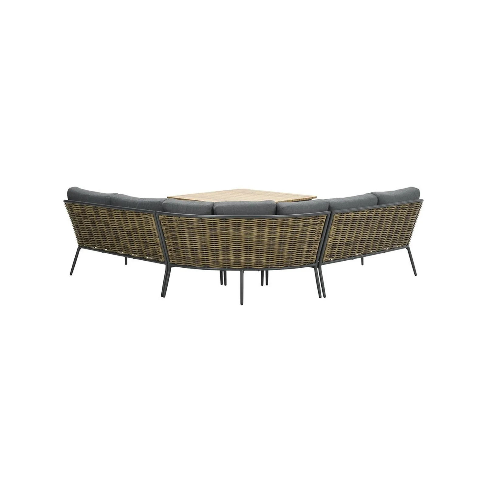 Garden Impressions Bali lounge diningset 4-delig grijs rotan 5
