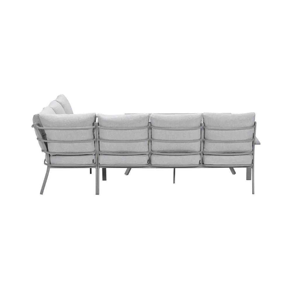 Sergio dining loungeset aluminium set 3-delig links- valley sand - Taupe 3