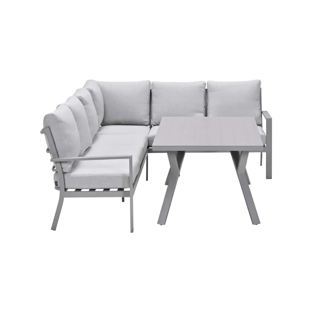 Sergio dining loungeset aluminium set 3-delig links- valley sand - Taupe 4