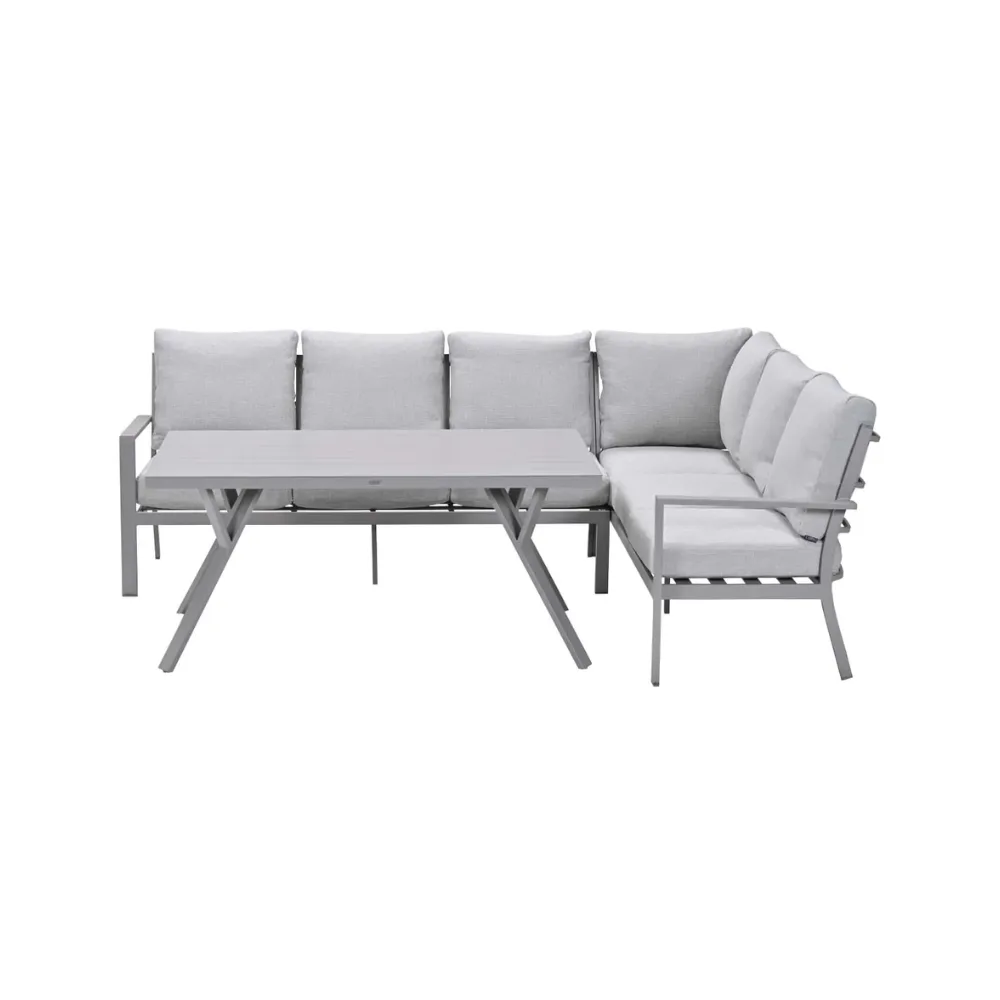 Sergio dining loungeset aluminium set 3-delig links- valley sand - Taupe 5