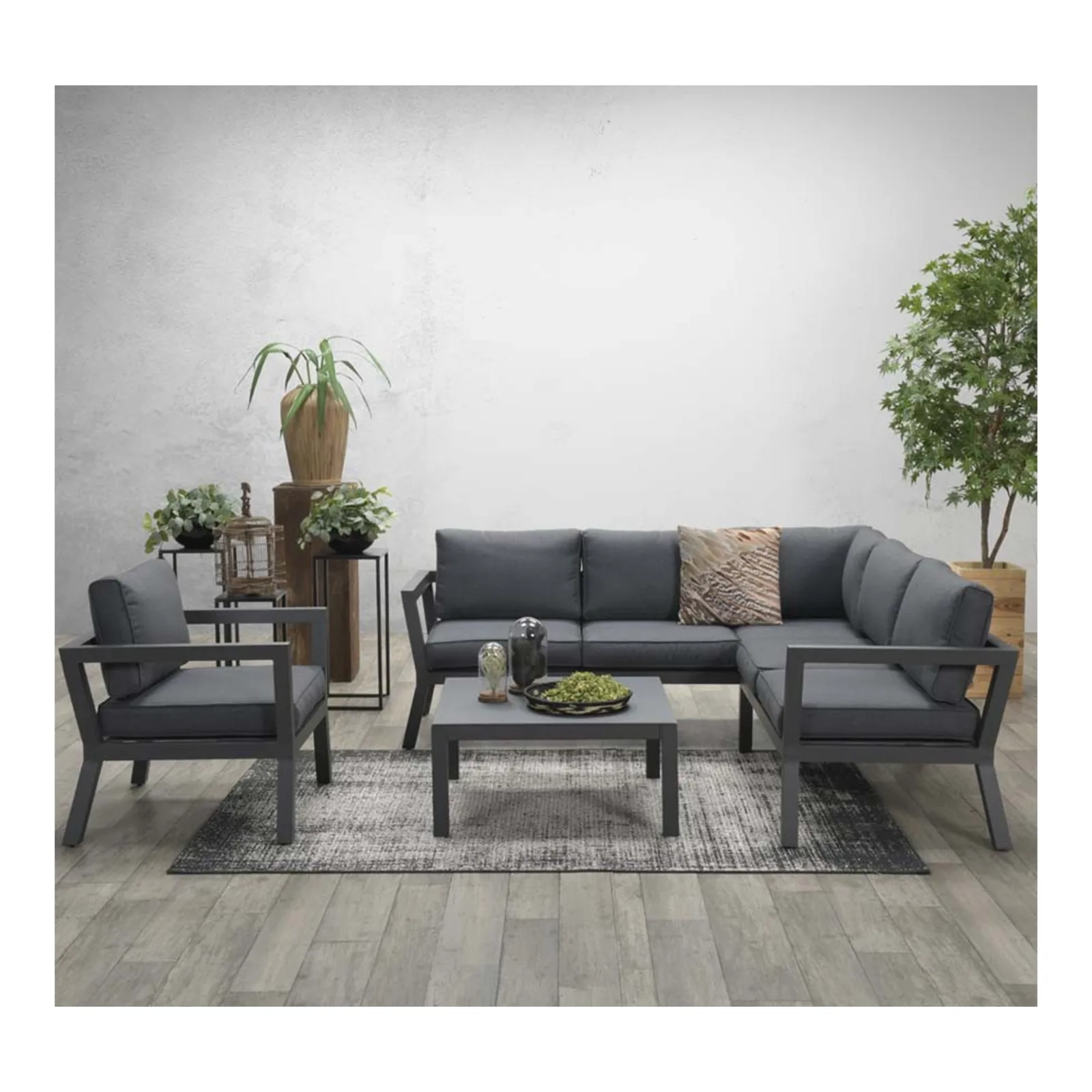 Colorado lounge tuinstoel - carbon black - reflex black 3