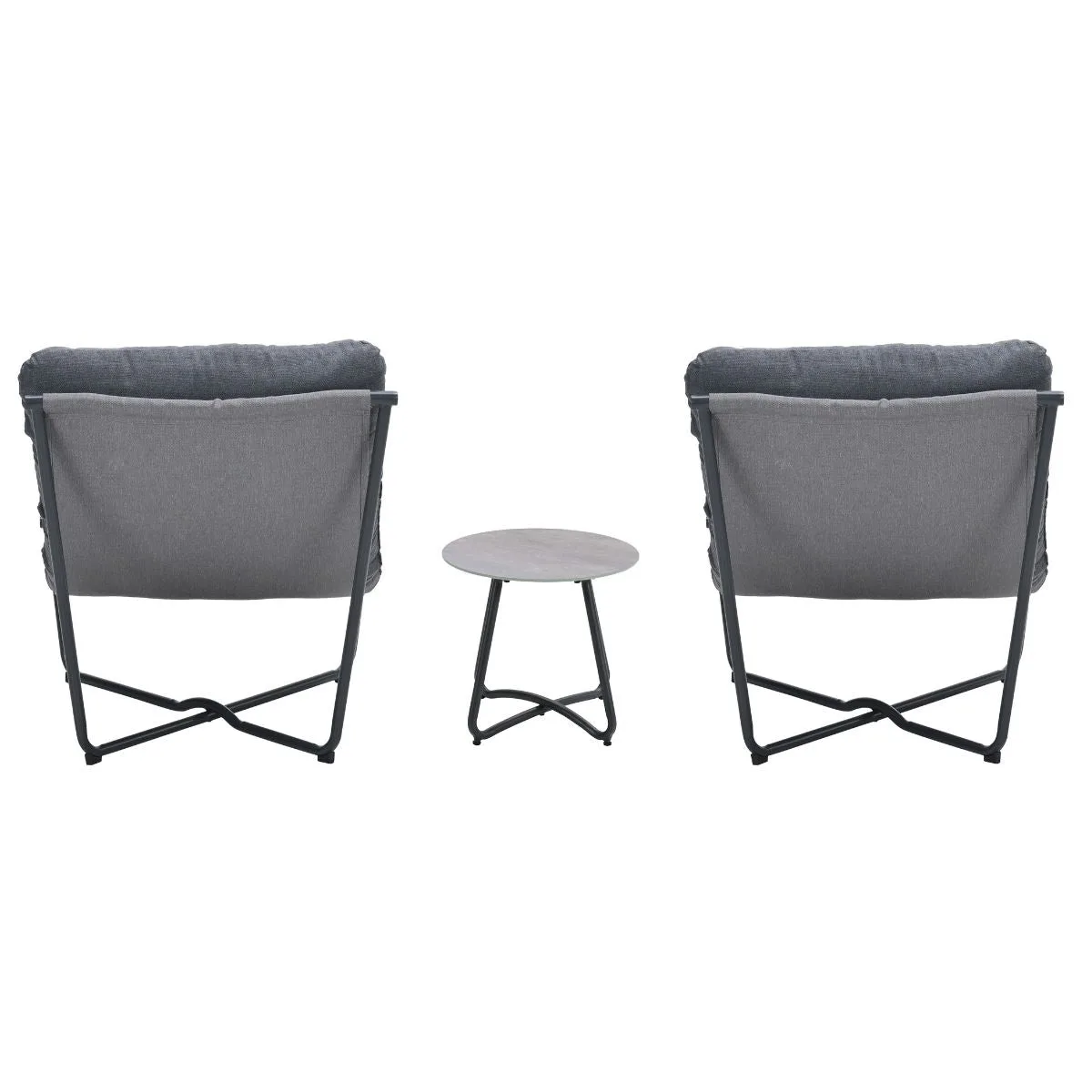 Garden Impressions Danzig – Fauteuil de jardin relax – carbon black – mystic grijs