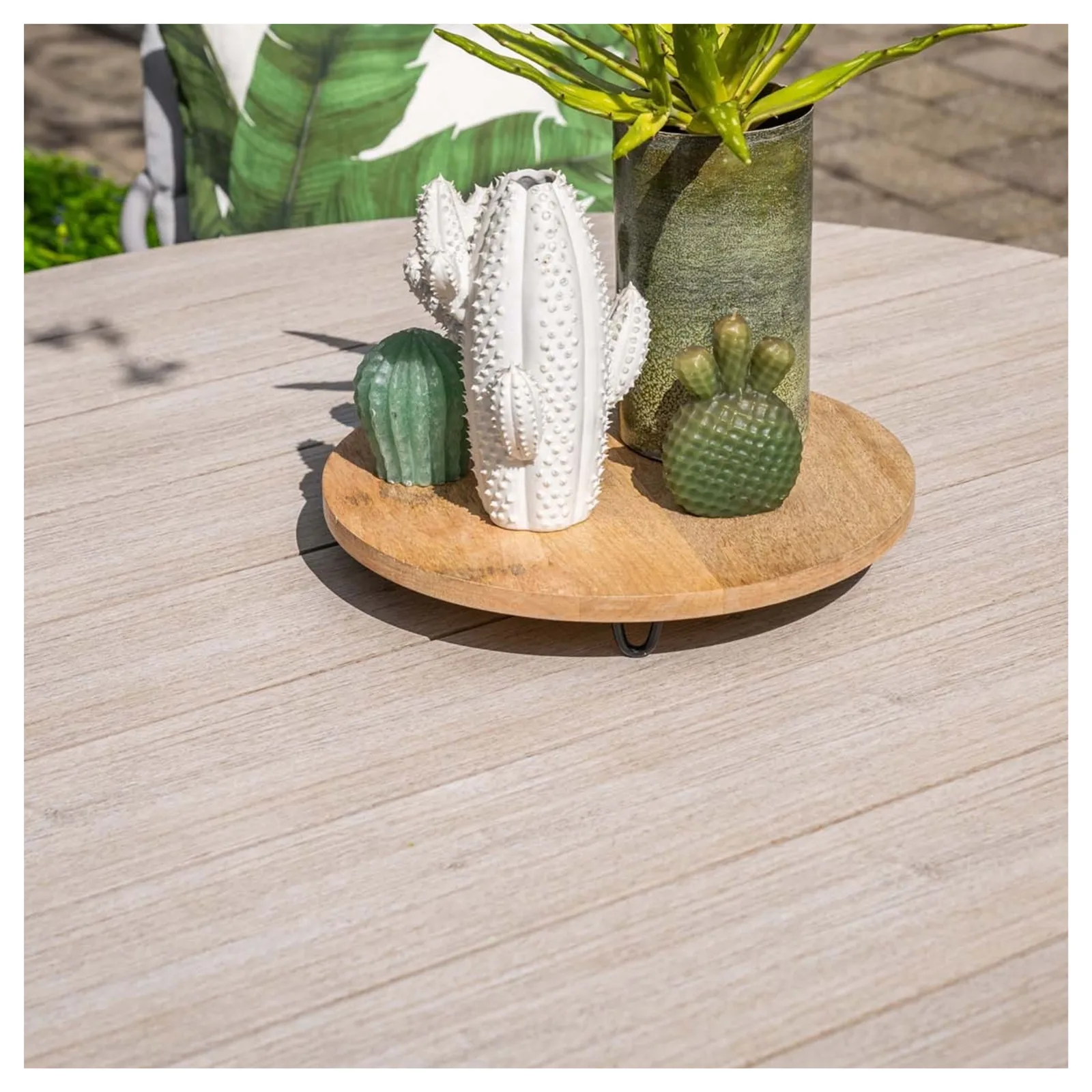 Edison tuintafel ovaal - 220x115 cm -taupe - light teak Vironwood 9