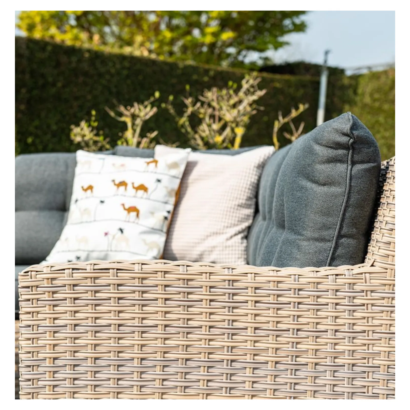 Bahama lounge-diningset - 5-delig - rechts - vintage willow - wicker - light teak Vironwood 6