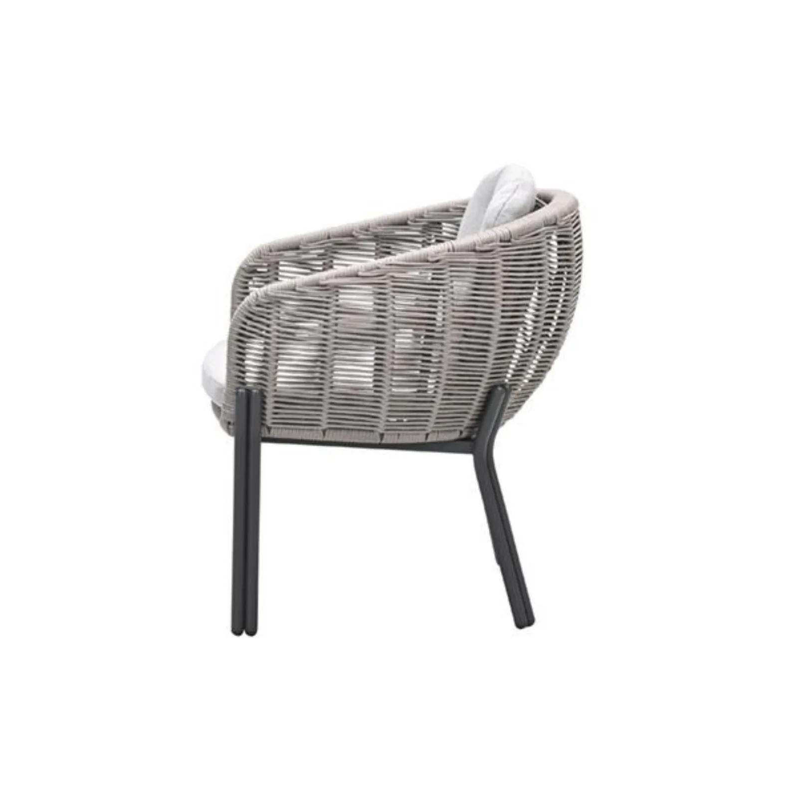 Fiji dining tuinstoel aluminium met rope - taupe 5