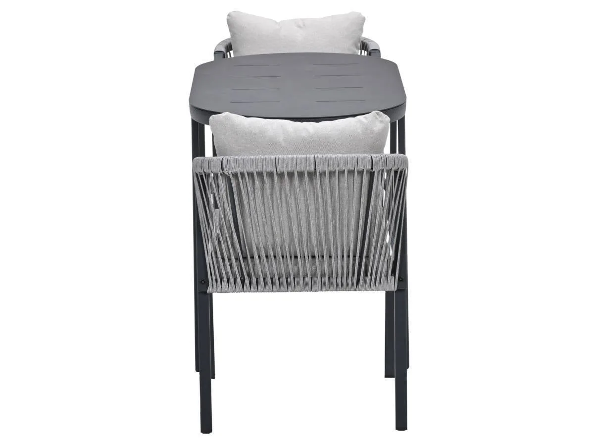Garden Impressions Terni aluminium balkon set - carbon black - sand