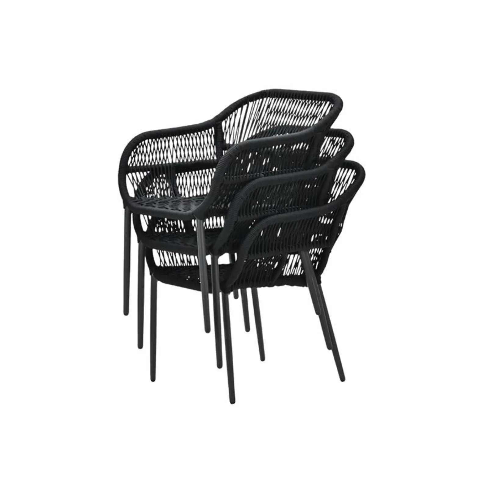 Garden Impressions Dining tuinstoel rope zwart - carbon black - mystic grey 4