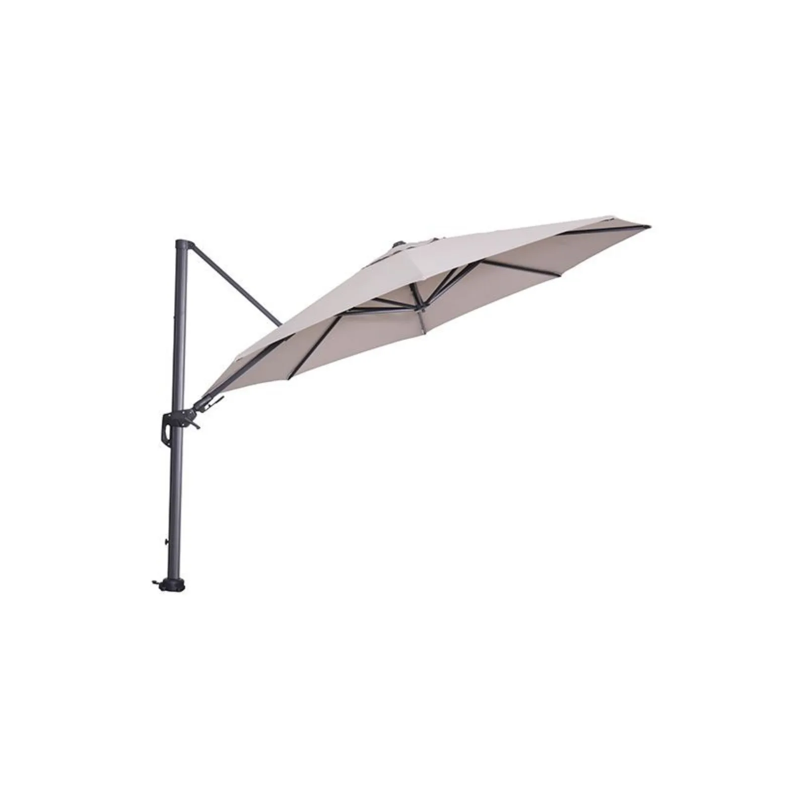 Hawaii zweefparasol - Ø350 cm - carbon black - zand 6