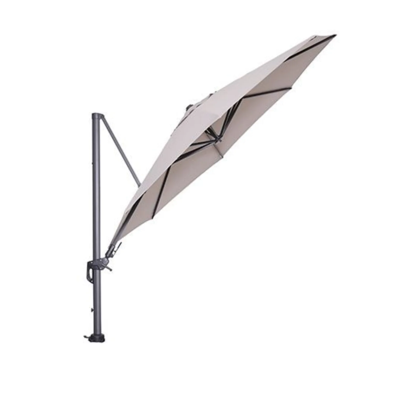 Hawaii zweefparasol - Ø350 cm - carbon black - zand 4