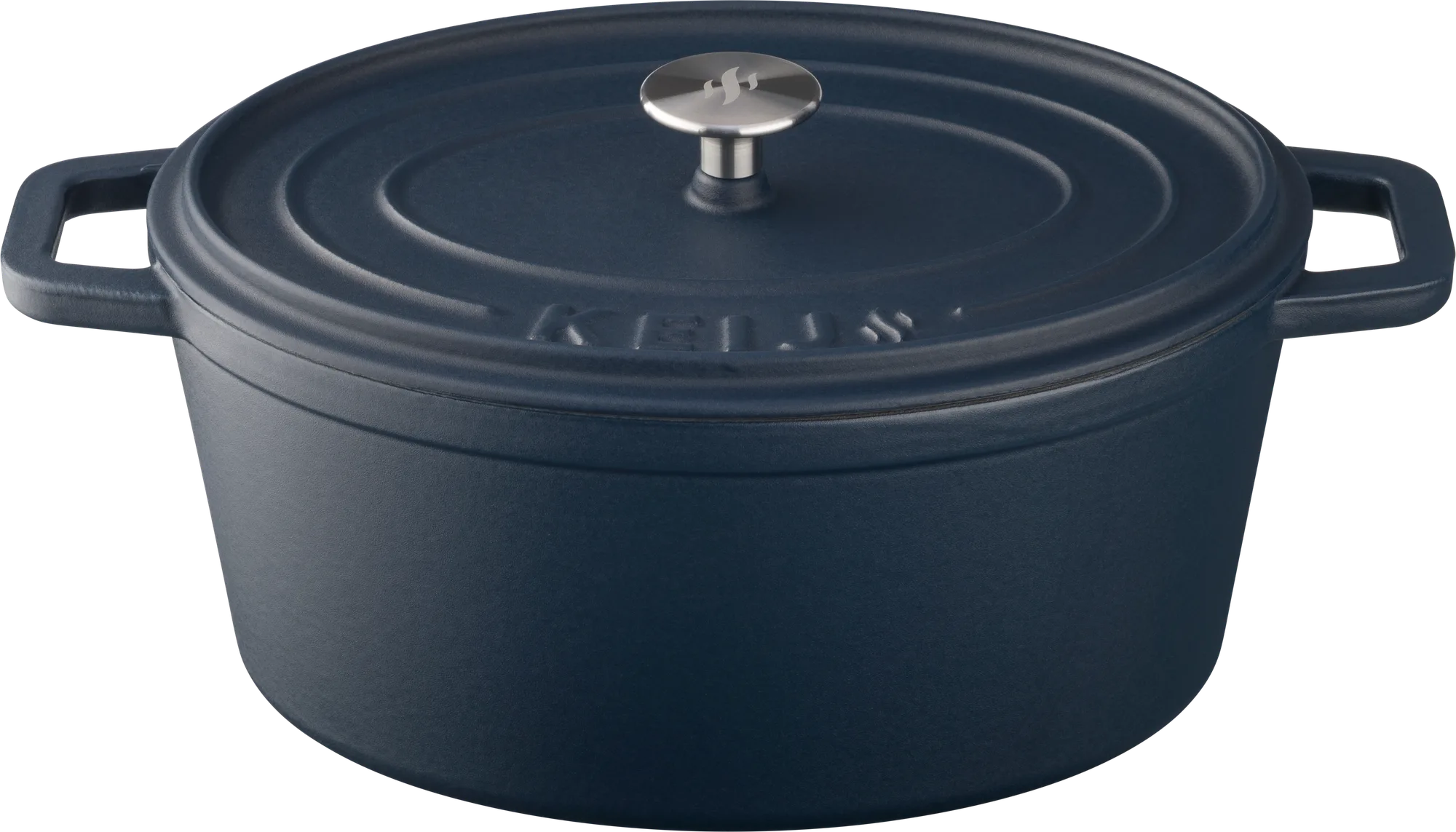 Keij Casserole - 30 cm - 6 liter - Gietijzer - Mat Blauw Emaille