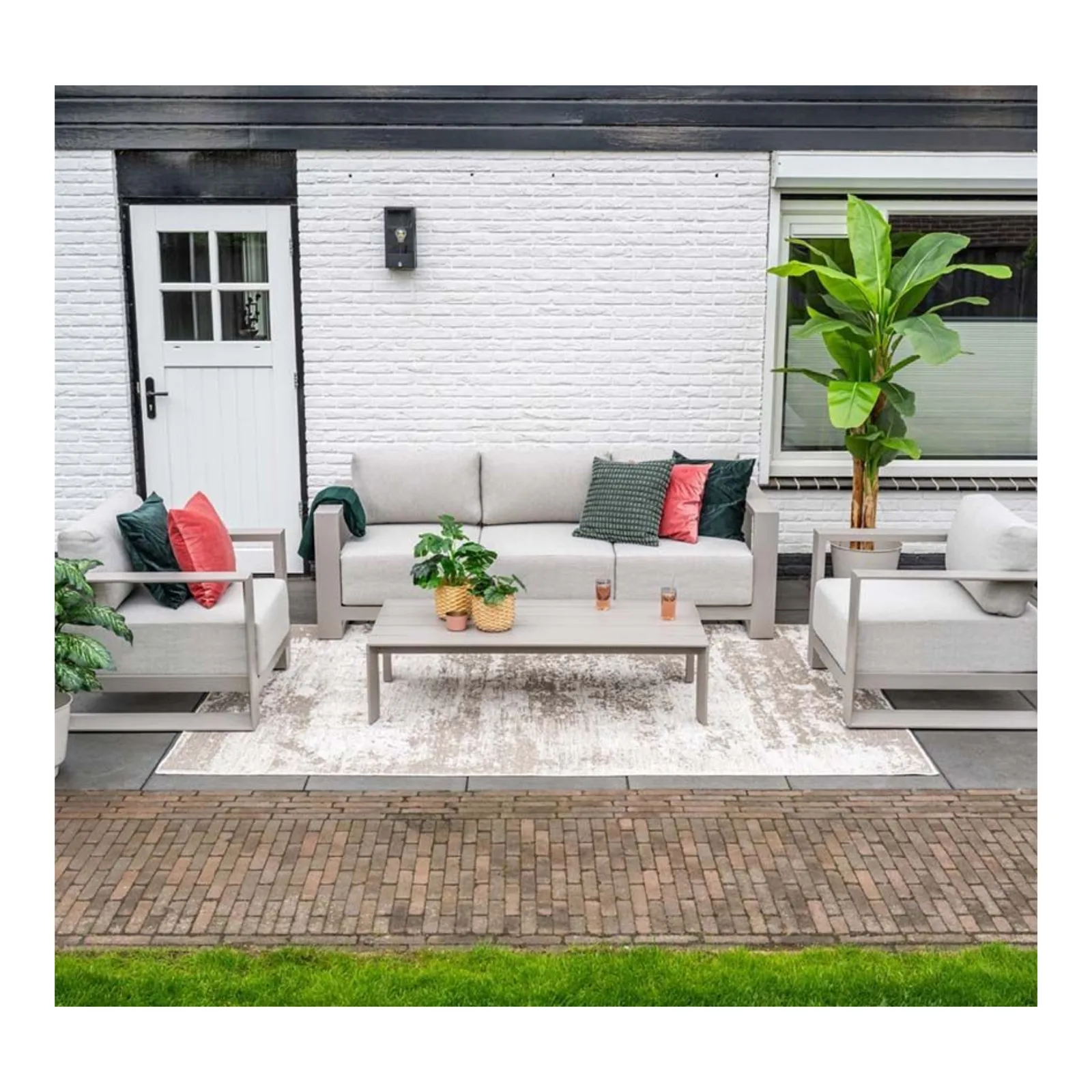 Levanto driezits loungebank - taupe - valley sand 3
