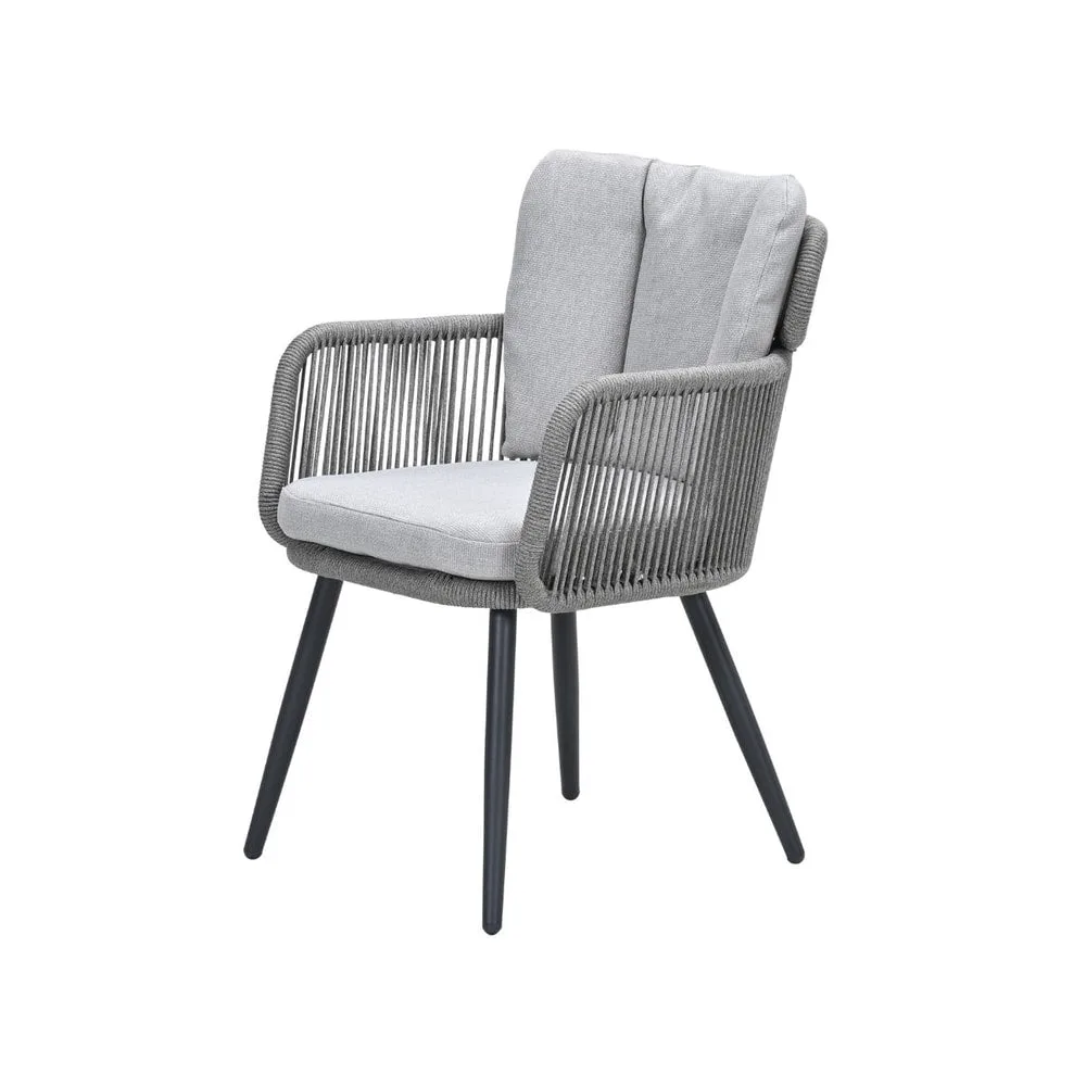 Linares XL dining fauteuil - carbon black - rope grijs zand - valley sand - Antraciet - afbeelding 6