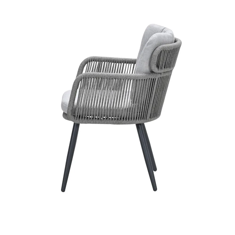 Linares XL dining fauteuil - carbon black - rope grijs zand - valley sand - Antraciet - afbeelding 7